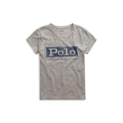 Ralph Lauren Logo Jersey Graphic T-shirt Dark Vintage Heather