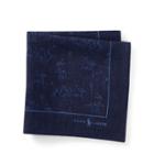 Ralph Lauren Polo Match Linen Pocket Square Navy