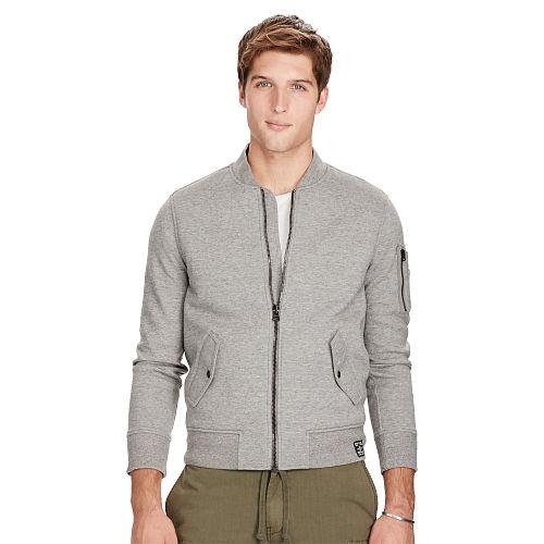 Polo Ralph Lauren Double-knit Bomber Jacket Battalion Heather