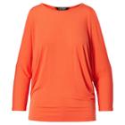 Ralph Lauren Lauren Cutout-shoulder Jersey Top Sunset Orange