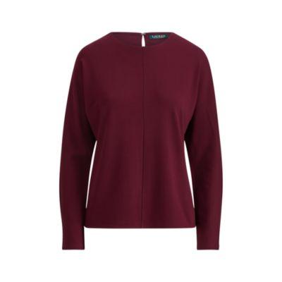 Ralph Lauren Ponte Raglan Top Red Sangria