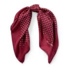 Ralph Lauren Farah Polka-dot Silk Scarf Red Sangria