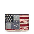 Ralph Lauren Flag Canvas Zip Pouch Navy/red/cream