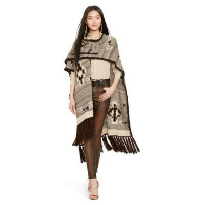 Ralph Lauren Fringed Open-front Cardigan Multi Grey Tonal