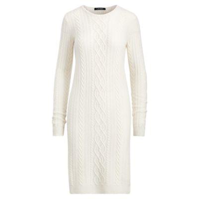 Ralph Lauren Wool-cashmere Sweater Dress Mascarpone Cream