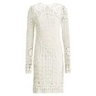 Ralph Lauren Crocheted Silk Tunic Dress White