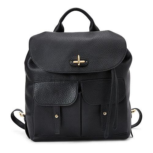 Ralph Lauren Grain Calfskin Backpack Black