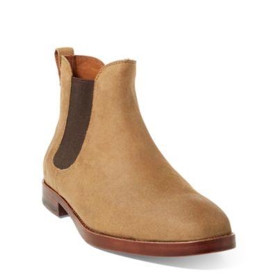 Ralph Lauren Dillian Ii Suede Chelsea Boot Tan