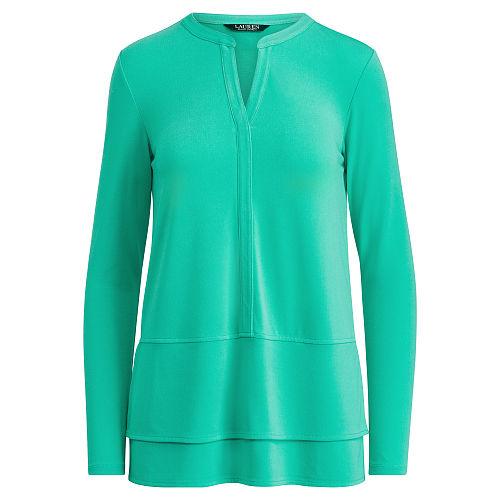 Ralph Lauren Lauren Layered Jersey Top Tropic Turquoise