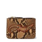 Ralph Lauren Python Mini Zip Pouch Rl Tan