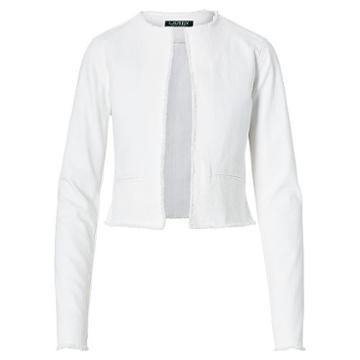 Ralph Lauren Lauren Frayed Denim Jacket White