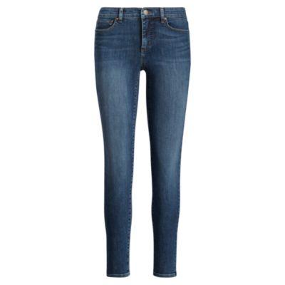 Ralph Lauren Premier Skinny Crop Curvy Jean Harbor Wash