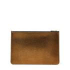 Ralph Lauren Lizard-embossed Leather Pouch Gold