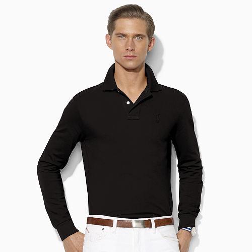 Polo Ralph Lauren Custom Fit Cotton Mesh Polo Polo Black