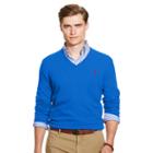 Polo Ralph Lauren Merino Wool V-neck Sweater Rugby Royal