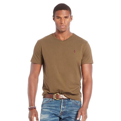 Polo Ralph Lauren Cotton Jersey V-neck T-shirt Defender Green