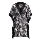 Ralph Lauren Palm-print Voile Cover-up Black And White