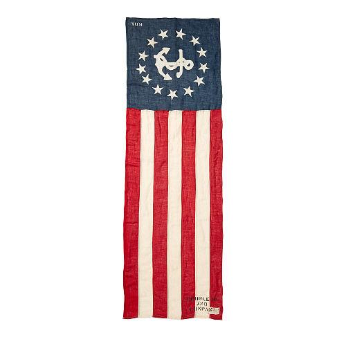 Ralph Lauren Rrl Flag Cotton-linen Scarf Multi Color
