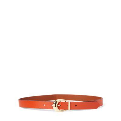 Ralph Lauren Reversible Leather Belt Orange/lauren Tan