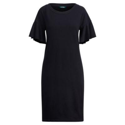 Ralph Lauren French Terry T-shirt Dress Polo Black Xsp