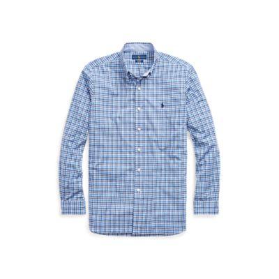 Ralph Lauren Slim Fit Plaid Poplin Shirt Multi Blue/white