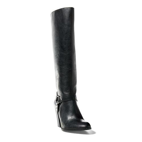Ralph Lauren Lauren Fareeda Tumbled Leather Boot Black