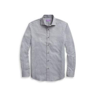 Ralph Lauren Twill Flannel Shirt Medium Grey Melange