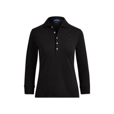 Ralph Lauren Slim Stretch Mesh Polo Shirt Polo Black/white Pp