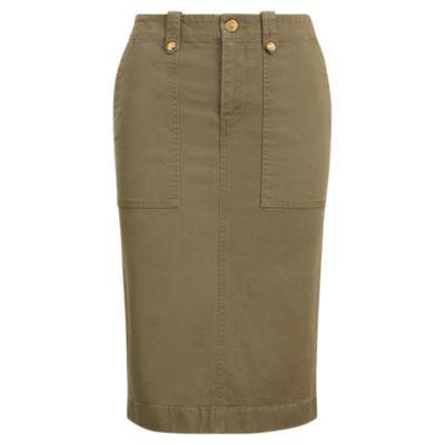 Ralph Lauren Stretch Cotton Chino Skirt Jute Moss 4p