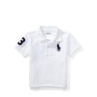 Ralph Lauren Cotton Mesh Polo Shirt White 18m
