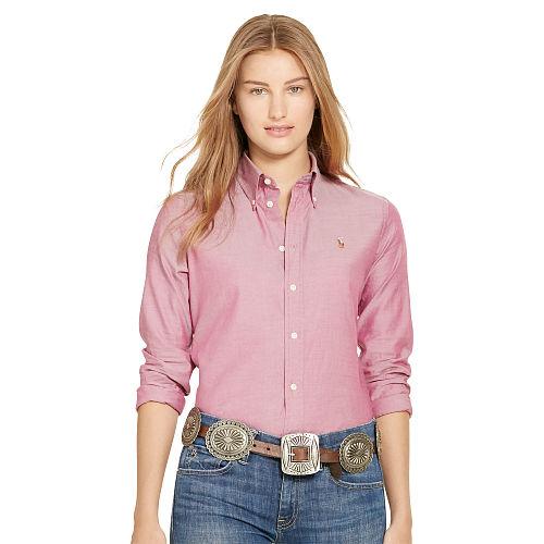 Polo Ralph Lauren Custom-fit Cotton Oxford Shirt Raspberry
