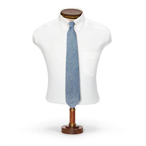 Ralph Lauren Rrl Handmade Indigo Chambray Tie Indigo