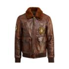 Ralph Lauren The Iconic G-1 Bomber Jacket Bison Brown