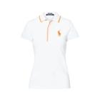 Ralph Lauren Tailored Fit Golf Polo Shirt White/orange