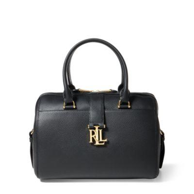 Ralph Lauren Pebble Leather Braelyn Satchel Black