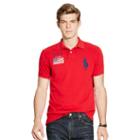 Polo Ralph Lauren Custom-fit Usa Mesh Polo Rl 2000 Red