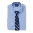 Ralph Lauren Slim Fit Striped Poplin Shirt Crystal Blue/white