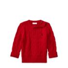 Ralph Lauren Cable-knit Cotton Sweater Martin Red 3m