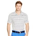 Ralph Lauren Polo Golf Striped Pima Lisle Polo Shirt White/french Navy