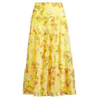 Ralph Lauren Floral Georgette Maxiskirt Yellow Multi Mp