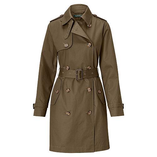Ralph Lauren Lauren Cotton Trench Coat Summer Loden