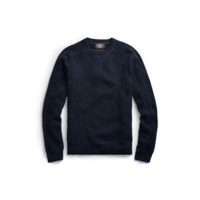 Ralph Lauren Waffle-knit Cashmere Sweater Navy