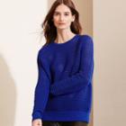 Ralph Lauren Lauren Open-knit Shoulder-zip Sweater Blue