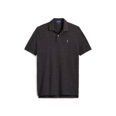Ralph Lauren Classic Fit Mesh Polo Shirt Black Marl Heather
