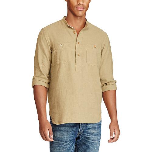Polo Ralph Lauren Linen-cotton Utility Shirt Khaki