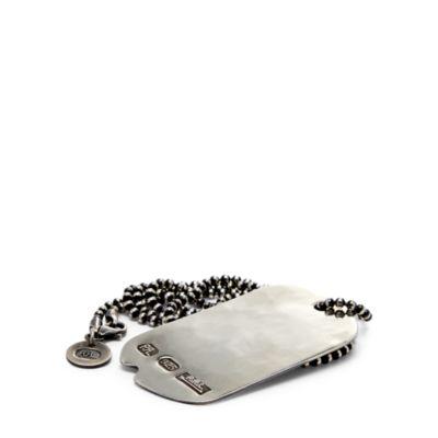 Ralph Lauren Silver Dog-tag Necklace Silver