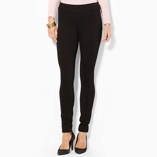 Ralph Lauren Lauren Petite Stretch Ponte Legging Black