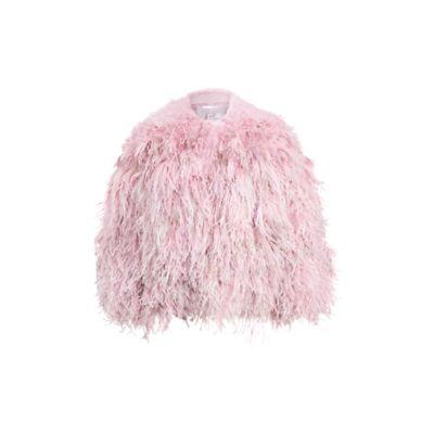 Ralph Lauren Maria Shearling-feather Jacket Peony