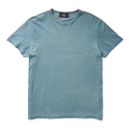 Ralph Lauren Rrl Indigo Cotton Jersey T-shirt Washed Blue Indigo