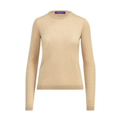 Ralph Lauren Cashmere Crewneck Sweater Lux Tan